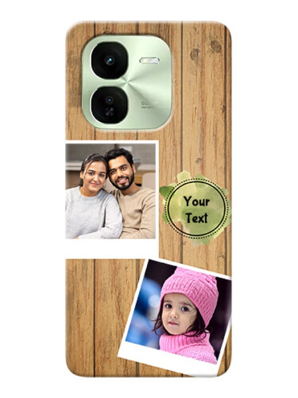 Custom iQOO Z9X 5G Custom Mobile Phone Covers: Wooden Texture Design