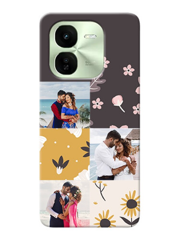 Custom iQOO Z9X 5G phone cases online: 3 Images with Floral Design