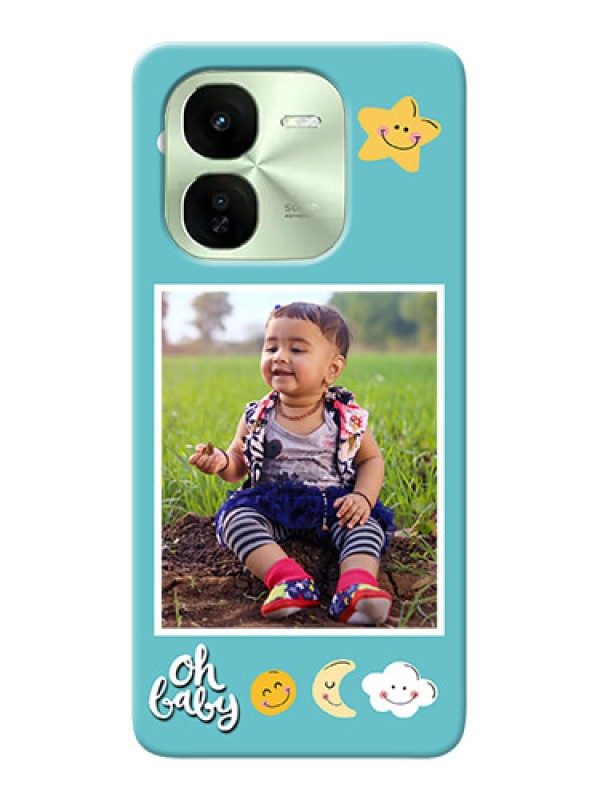 Custom iQOO Z9X 5G Personalised Phone Cases: Smiley Kids Stars Design