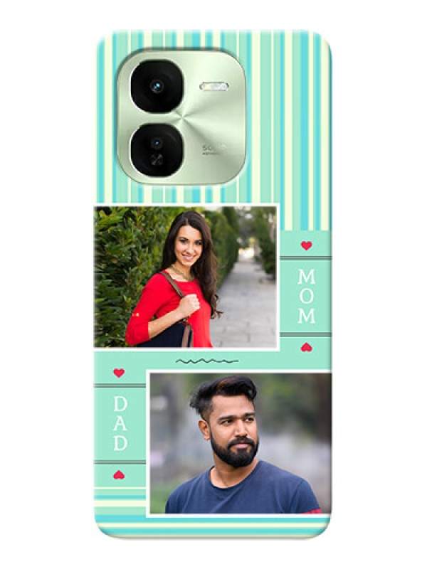 Custom iQOO Z9X 5G custom mobile phone covers: Mom And Dad Pic Design