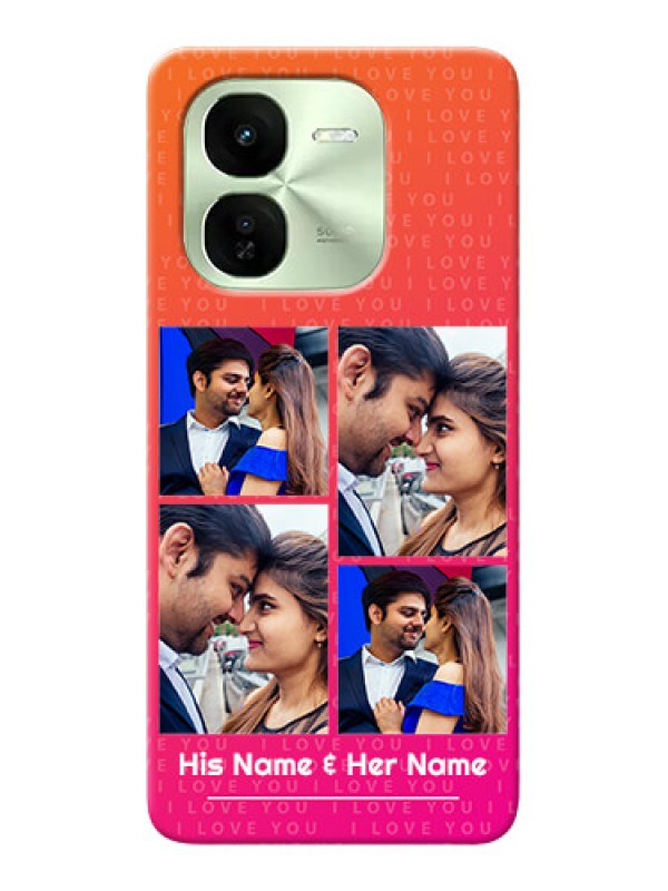 Custom iQOO Z9X 5G custom back covers: I Love You Pink Design