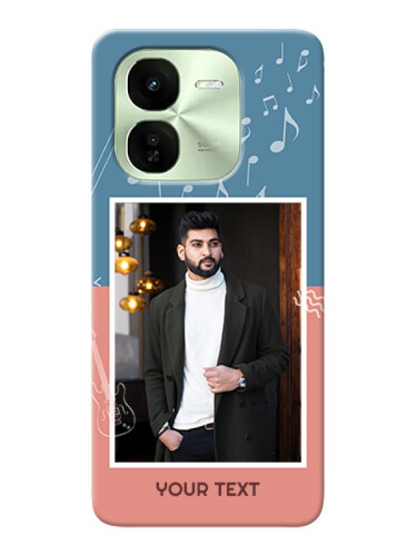 Custom iQOO Z9X 5G Phone Back Covers with Color Musical Note Design