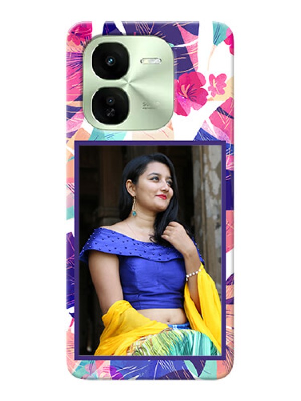 Custom iQOO Z9X 5G Personalised Phone Cases: Abstract Floral Design