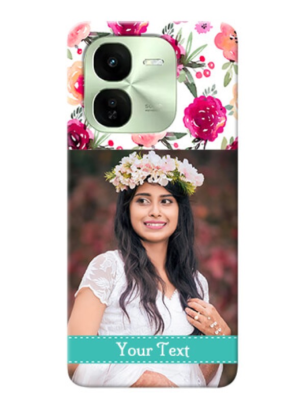 Custom iQOO Z9X 5G Personalized Mobile Cases: Watercolor Floral Design