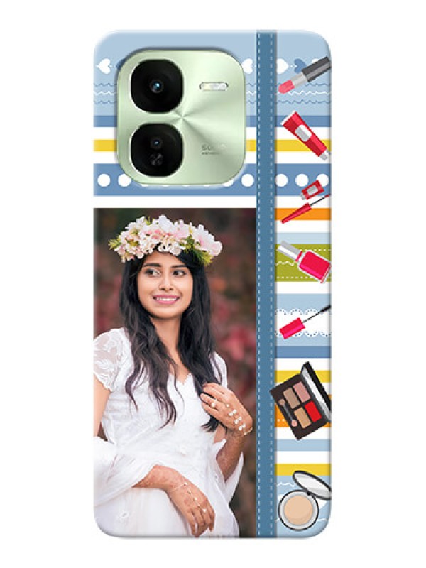 Custom iQOO Z9X 5G Personalized Mobile Cases: Makeup Icons Design