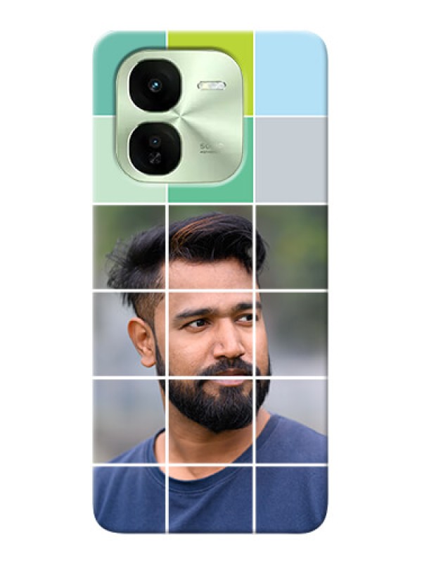 Custom iQOO Z9X 5G personalised phone covers with white box pattern