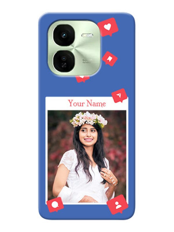 Custom iQOO Z9X 5G Custom Phone Case with Like Share And Comment Design