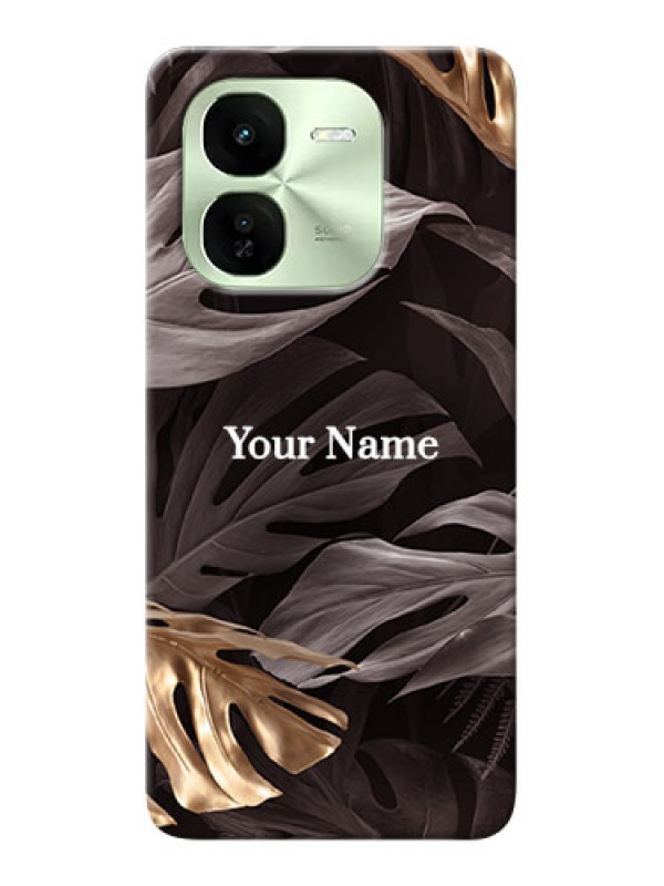 Custom iQOO Z9X 5G Personalised Phone Case with Wild Leaves digital paint Design