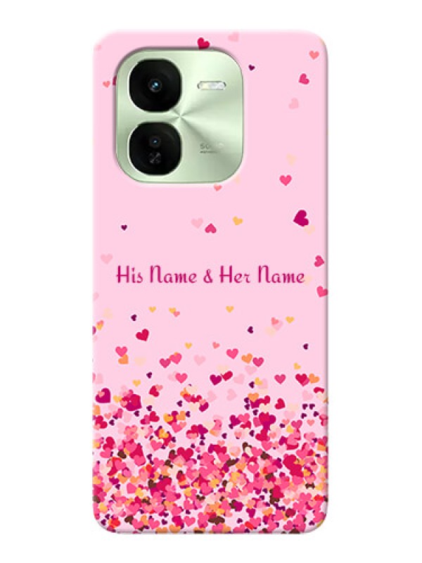 Custom iQOO Z9X 5G Photo Printing on Case with Floating Hearts Design