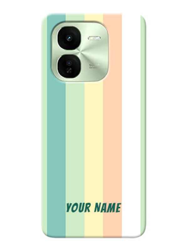 Custom iQOO Z9X 5G Photo Printing on Case with Multicolour Stripes Design