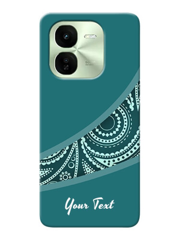 Custom iQOO Z9X 5G Photo Printing on Case with semi visible floral Design