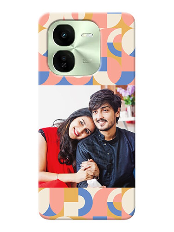 Custom iQOO Z9X 5G Photo Printing on Case with Semicircle Maze Pattern Design