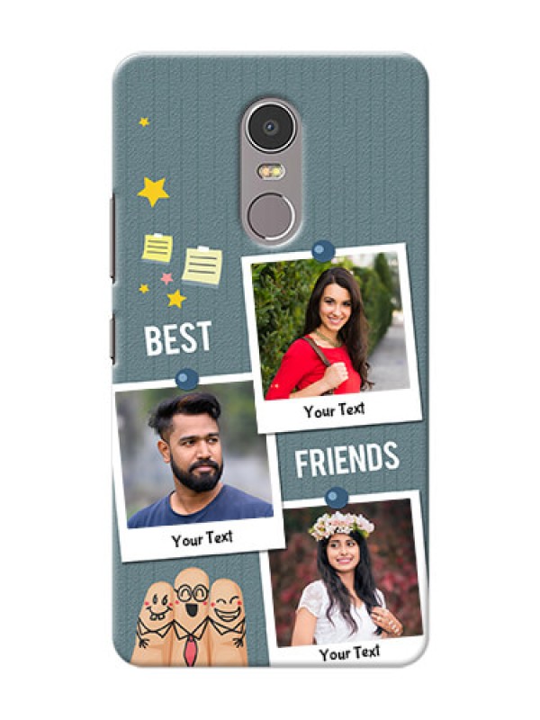 Custom Lenovo K6 Note 3 image holder with sticky frames and friendship day wishes Design
