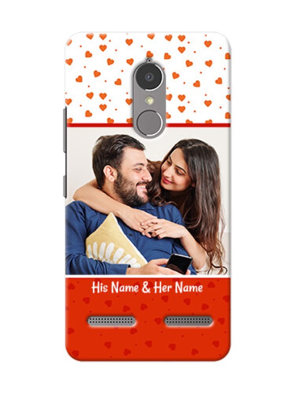 Custom Lenovo Vibe K6 Power Orange Love Symbol Mobile Cover Design