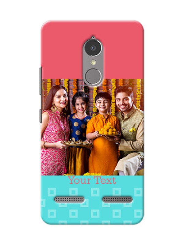 Custom Lenovo Vibe K6 Power Pink And Blue Pattern Mobile Case Design