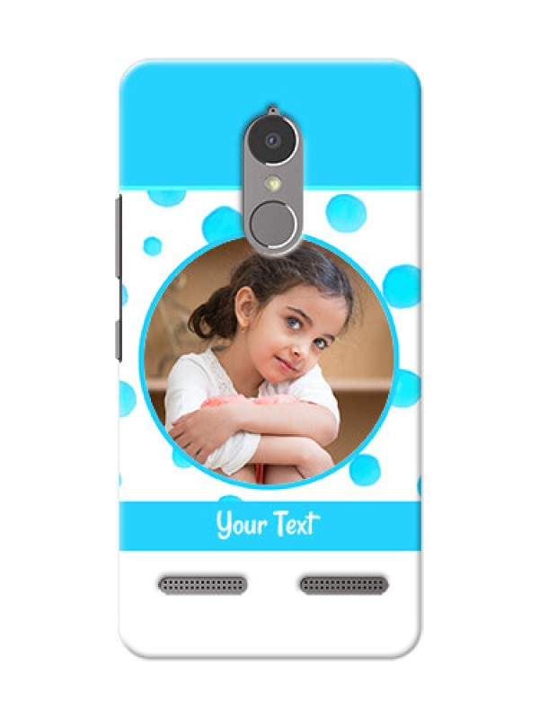 Custom Lenovo Vibe K6 Power Blue Bubbles Pattern Mobile Cover Design