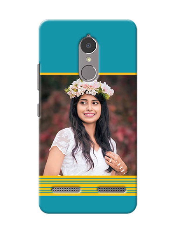 Custom Lenovo Vibe K6 Power Yellow And Blue Pattern Mobile Case Design