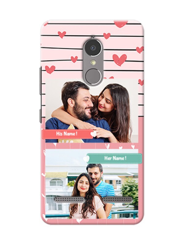 Custom Lenovo Vibe K6 Power 2 image holder with hearts Design