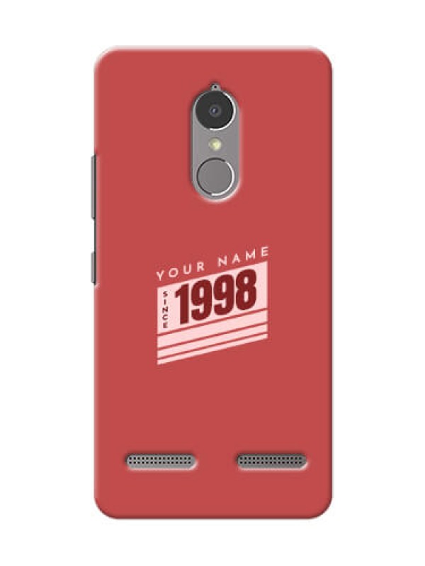 Custom Lenovo K6 Power Phone Back Covers: Red custom year of birth Design