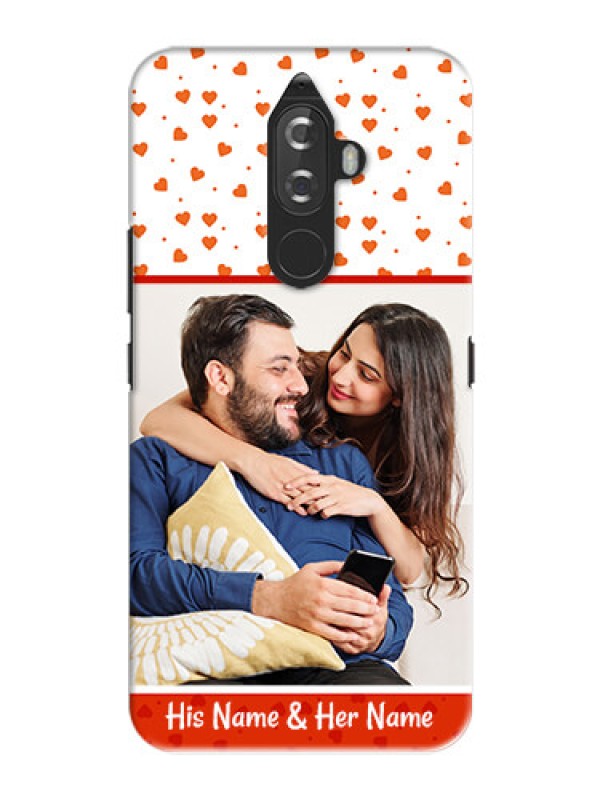 Custom Lenovo K8 Note Orange Love Symbol Mobile Cover Design