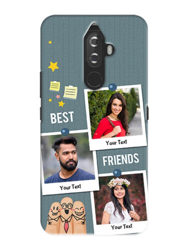 Custom Lenovo K8 Note 3 image holder with sticky frames and friendship day wishes Design