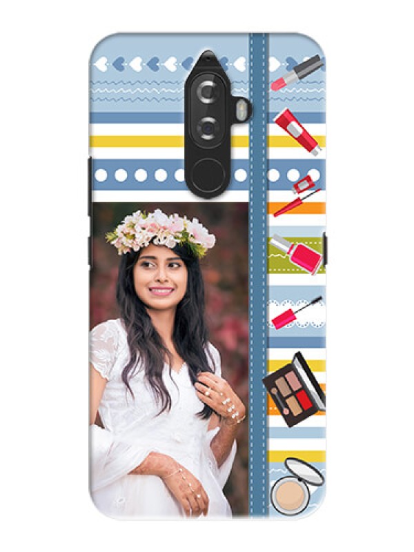Custom Lenovo K8 Note hand drawn backdrop with makeup icons Design