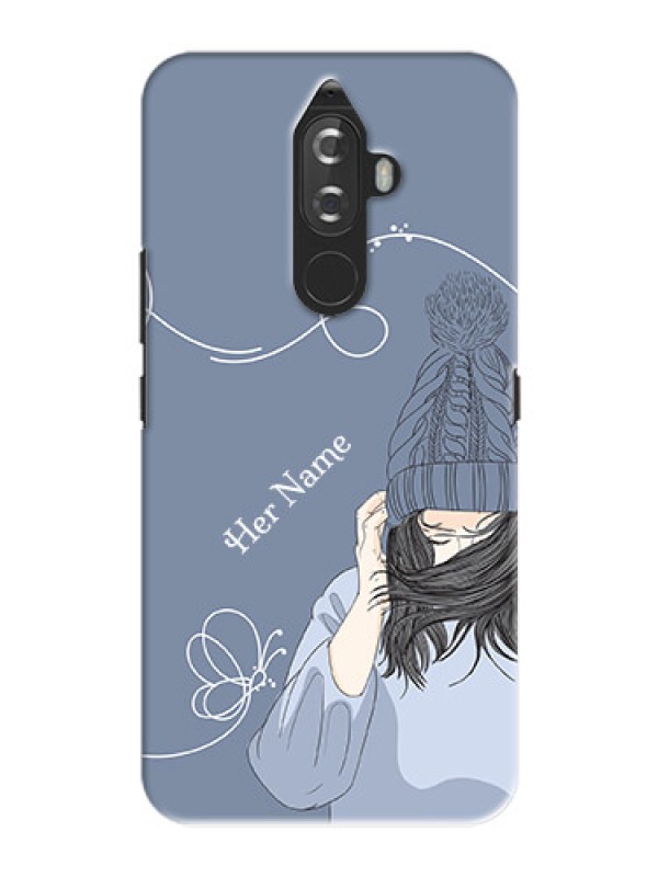 Custom Lenovo K8 Note Custom Mobile Case with Girl in winter outfit Design