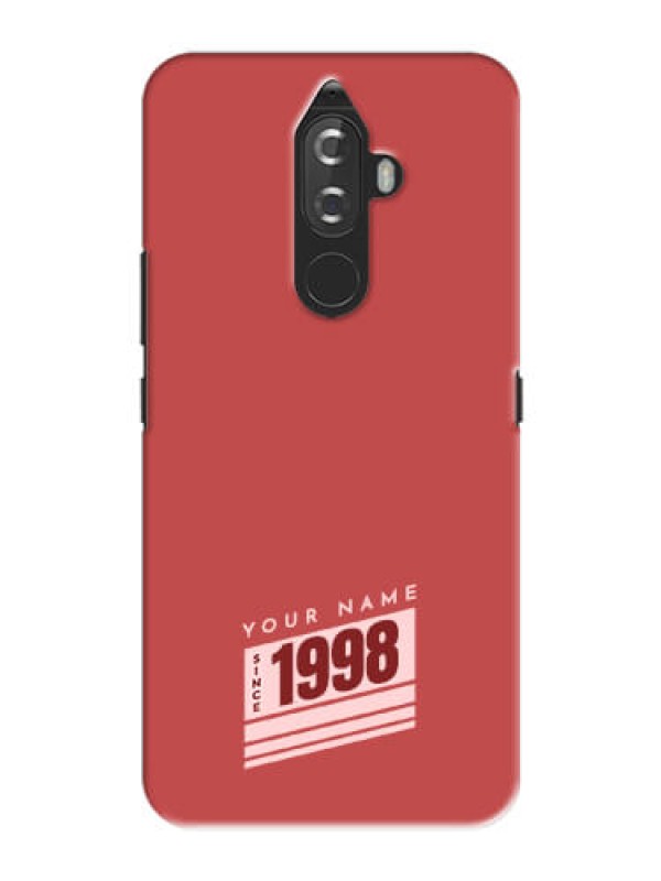 Custom Lenovo K8 Note Phone Back Covers: Red custom year of birth Design