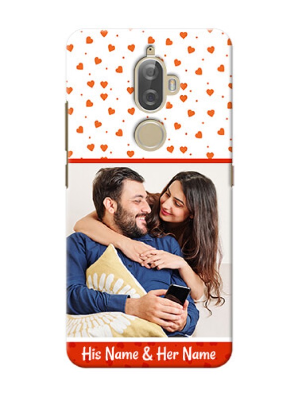 Custom Lenovo K8 Plus Orange Love Symbol Mobile Cover Design