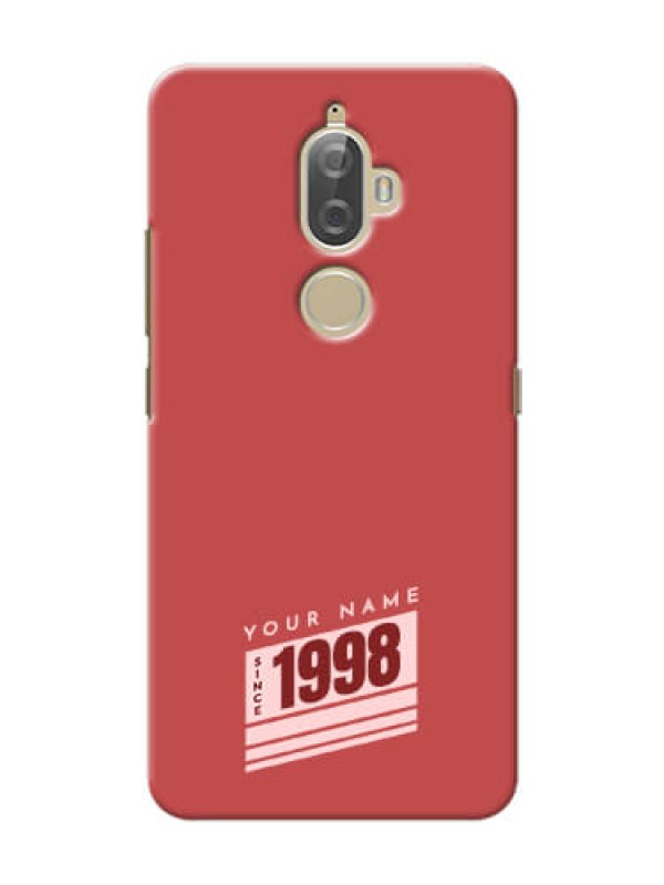 Custom Lenovo K8 Plus Phone Back Covers: Red custom year of birth Design