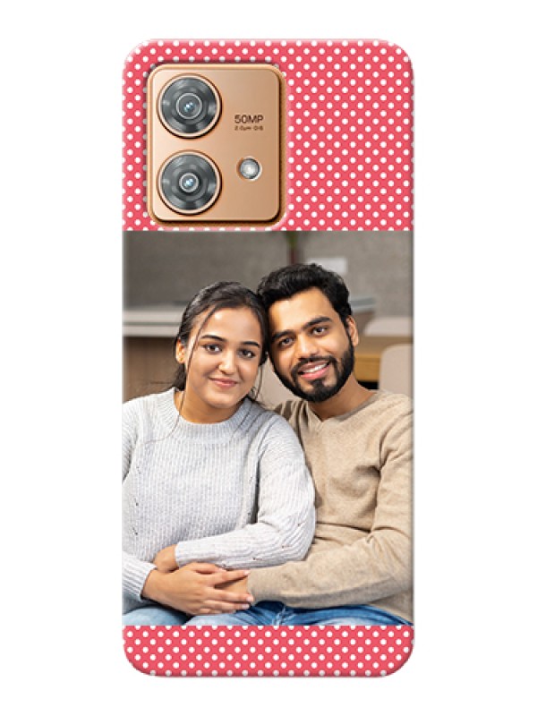 Custom Motorola Edge 40 Neo Custom Hard Phone Case - White Dotted Design