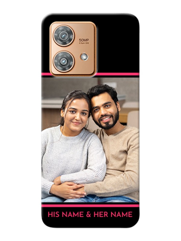 Custom Motorola Edge 40 Neo Custom Hard Phone Case - With Add Text Design