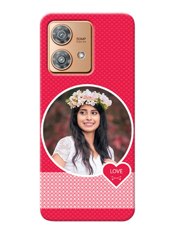 Custom Motorola Edge 40 Neo Custom Hard Phone Case - Pink Color Pattern Design