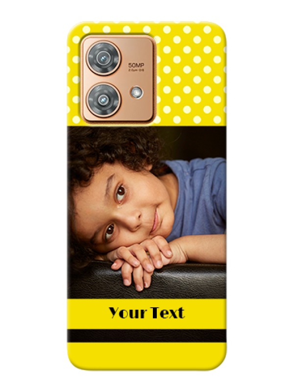 Custom Motorola Edge 40 Neo Custom Hard Phone Case - Bright Yellow Case Design