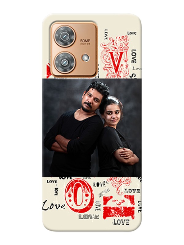 Custom Motorola Edge 40 Neo Custom Hard Phone Case - Trendy Love Design Case