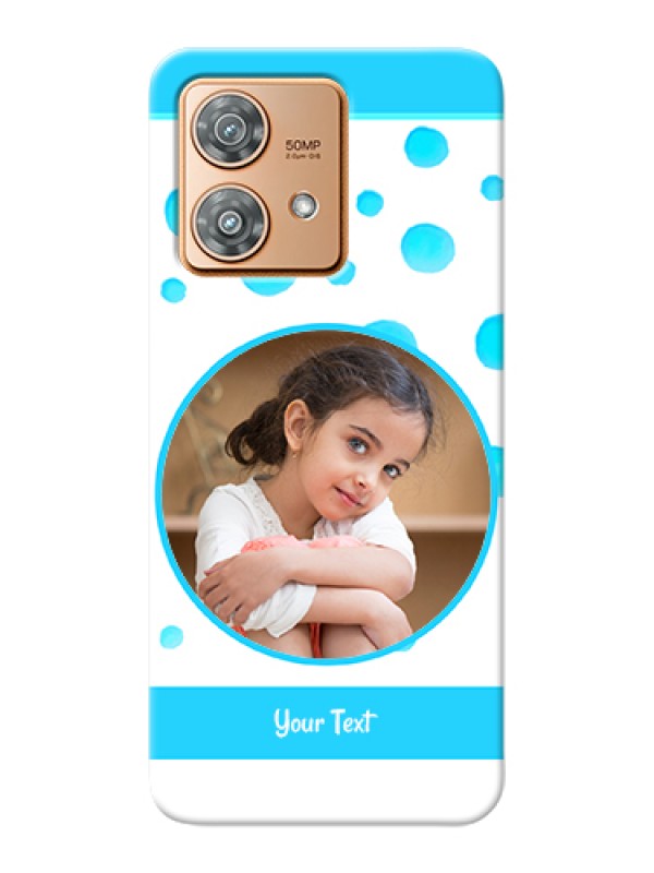 Custom Motorola Edge 40 Neo Custom Hard Phone Case - Blue Bubbles Pattern Design