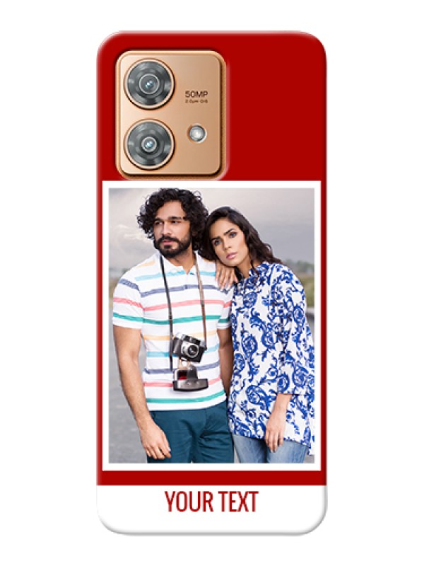 Custom Motorola Edge 40 Neo Custom Hard Phone Case - Red Color Design