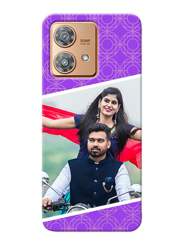 Custom Motorola Edge 40 Neo Custom Hard Phone Case - Violet Color Pattern Design