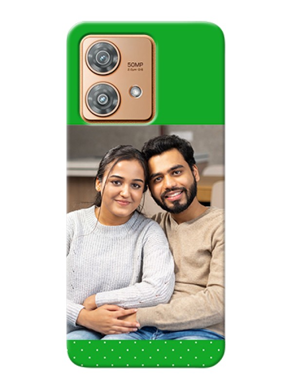 Custom Motorola Edge 40 Neo Custom Hard Phone Case - Green Pattern Design