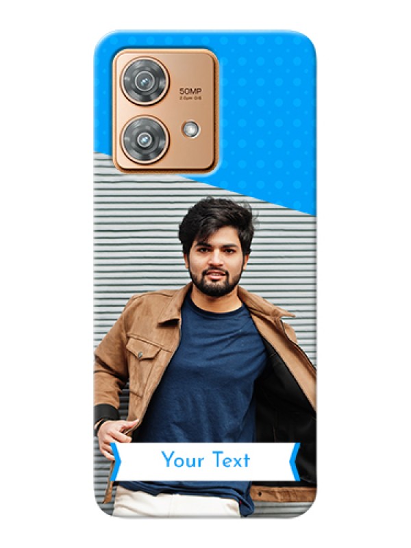 Custom Motorola Edge 40 Neo Custom Hard Phone Case - Simple Blue Color Design