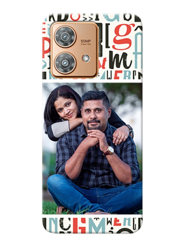 Custom Motorola Edge 40 Neo Custom Hard Phone Case - Alphabet Design