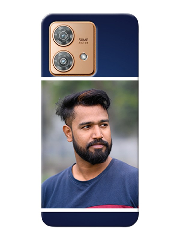 Custom Motorola Edge 40 Neo Custom Hard Phone Case - Simple Royal Blue Design