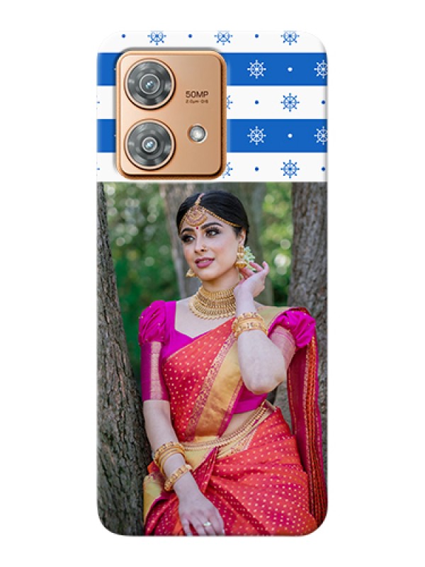 Custom Motorola Edge 40 Neo Custom Hard Phone Case - Snow Pattern Design