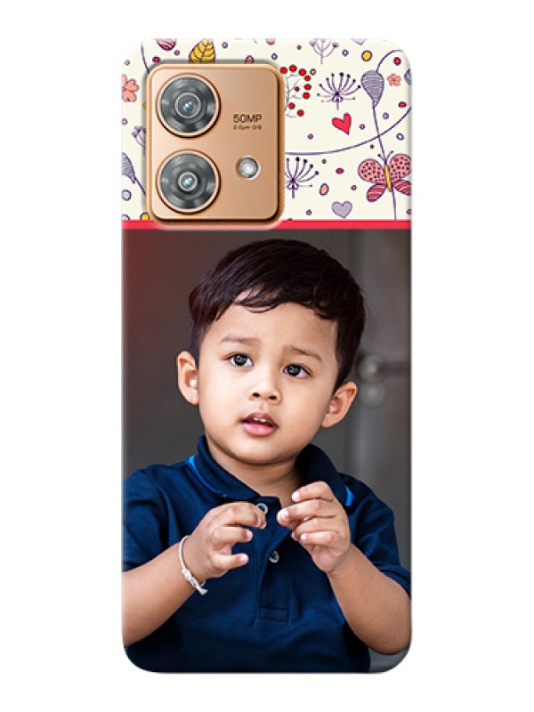 Custom Motorola Edge 40 Neo Custom Hard Phone Case - Premium Floral Design