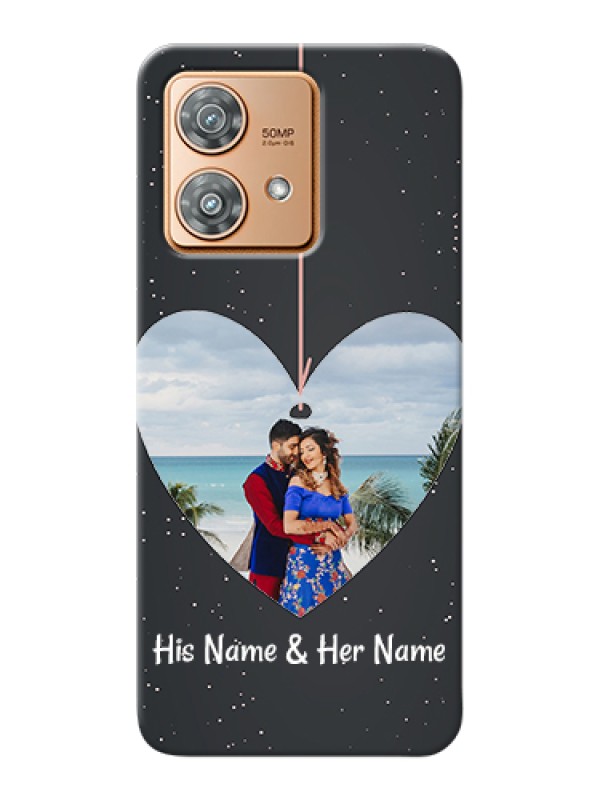 Custom Motorola Edge 40 Neo Custom Hard Phone Case - Hanging Heart Design