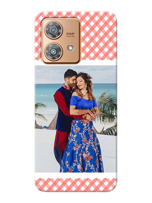 Custom Motorola Edge 40 Neo Custom Hard Phone Case - Pink Pattern Design