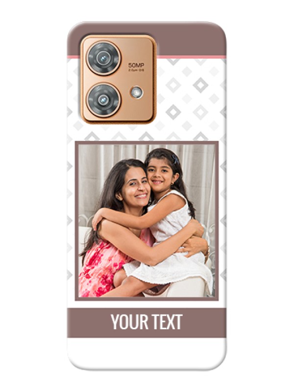 Custom Motorola Edge 40 Neo Custom Hard Phone Case - Simple Diamond Design