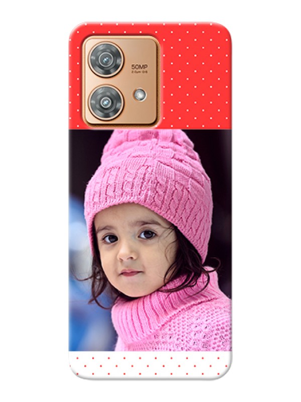 Custom Motorola Edge 40 Neo Custom Hard Phone Case - Red Pattern Design