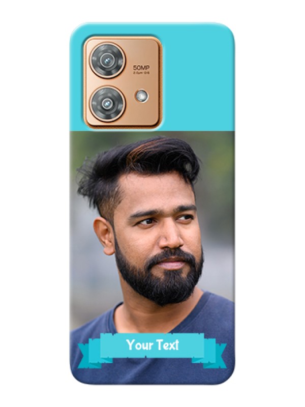 Custom Motorola Edge 40 Neo Custom Hard Phone Case - Blue Color Design