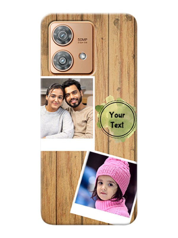 Custom Motorola Edge 40 Neo Custom Hard Phone Case - Wooden Texture Design